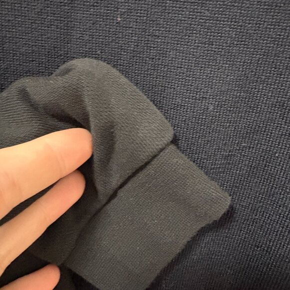 Ibex Merino Wool V Neck Sweater Merino Wool Size L Navy Blue - Picture 9 of 11